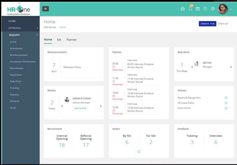 HROne: Intelligent automation for payroll, attendance, and performance management