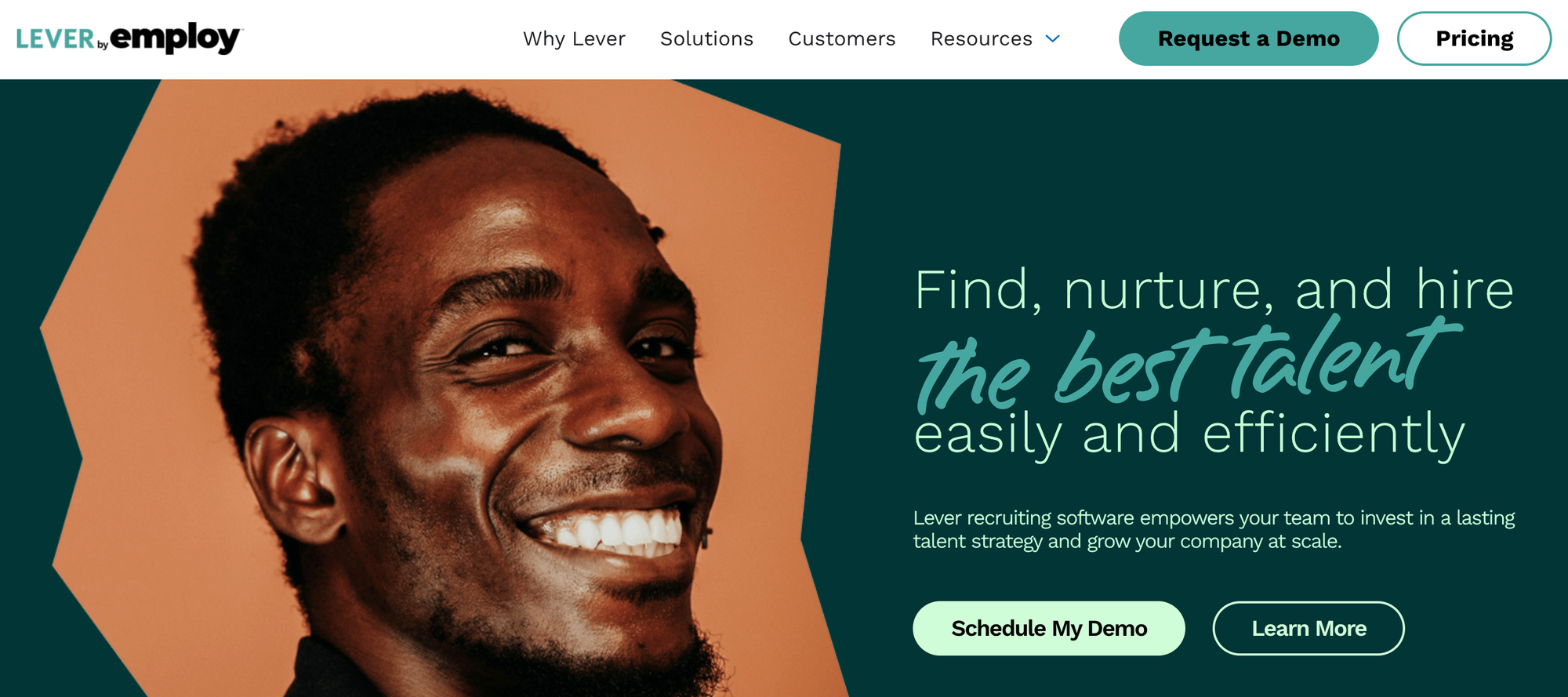 Lever landing page