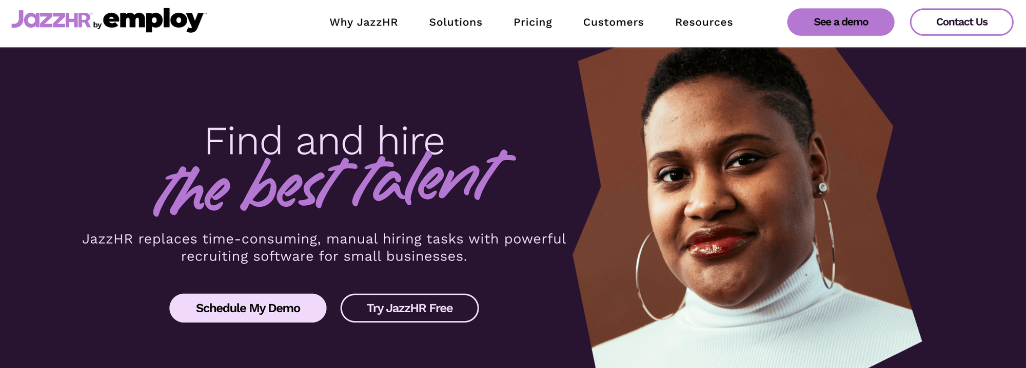 JazzHR landing page