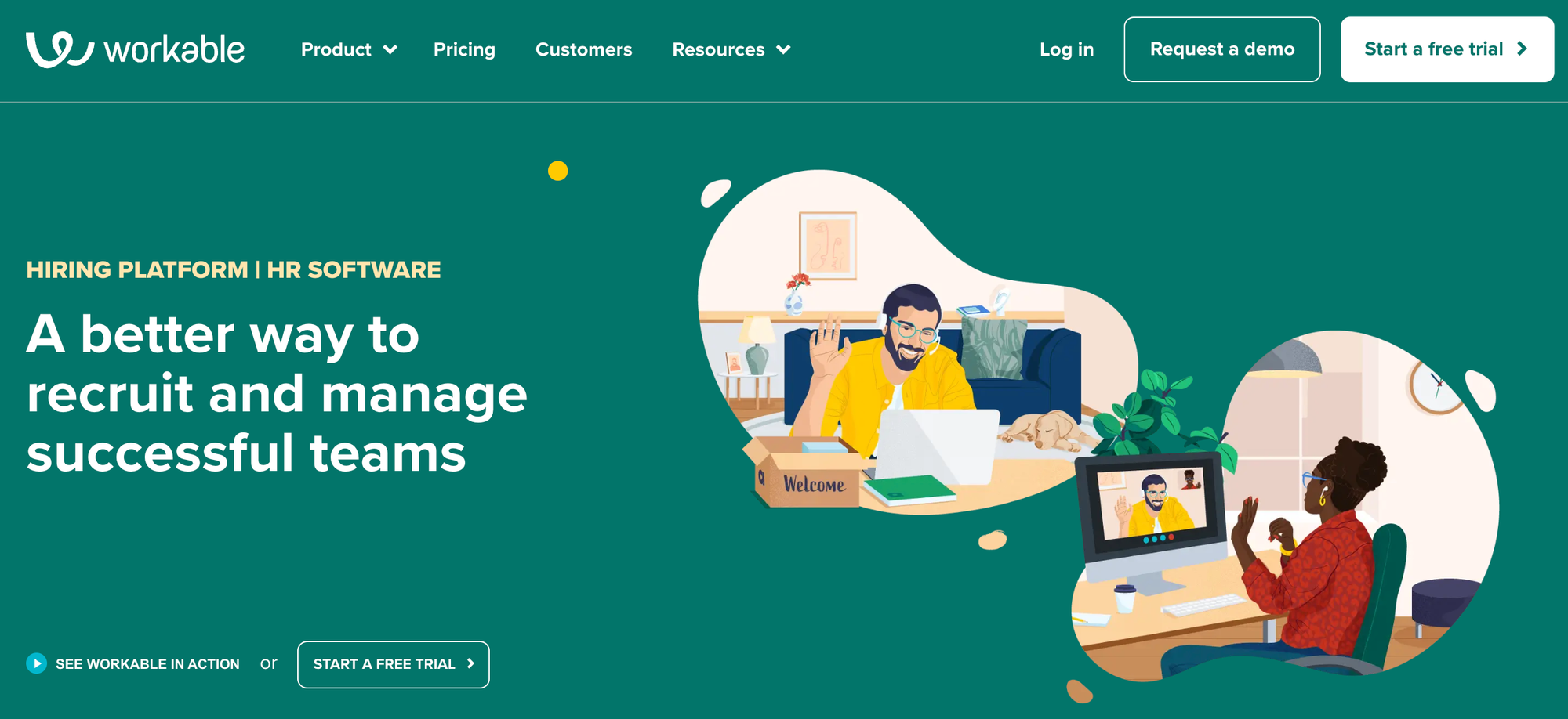 Workable landing page