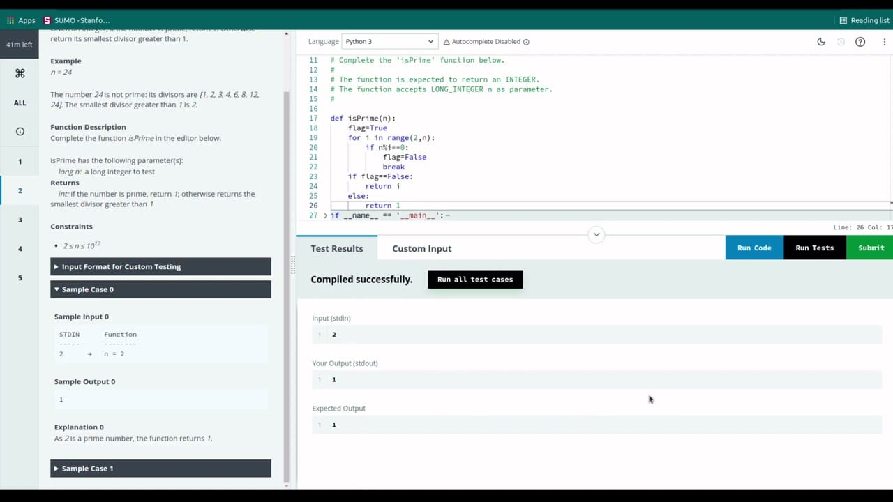 HackerRank Coding Test