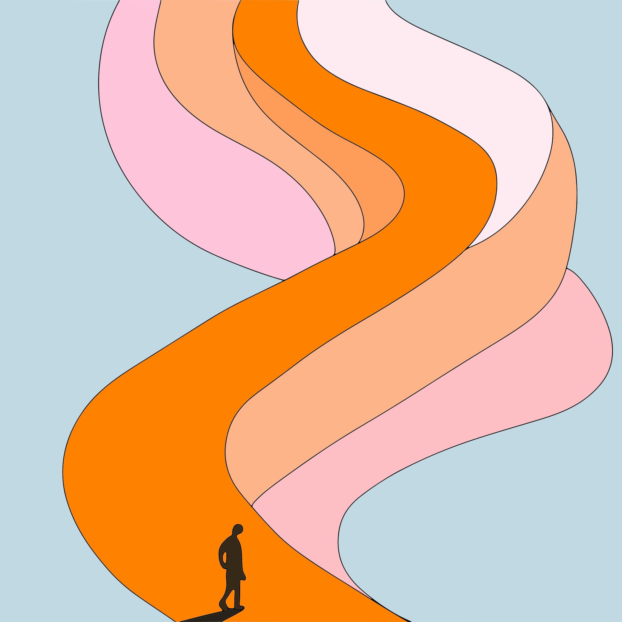 person taking the path ahead