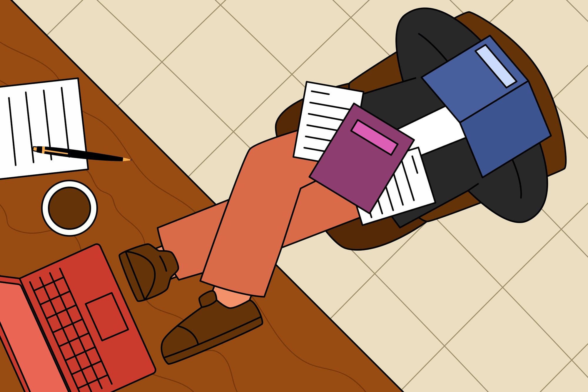 employee overwhelmed by resumes