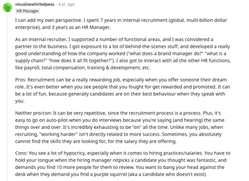 Reddit thread - Campus Hiring - Recruiter's Opinion