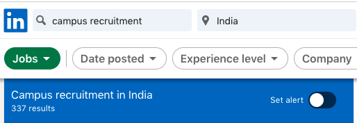 LinkedIn: Campus Recruiter Open Positions