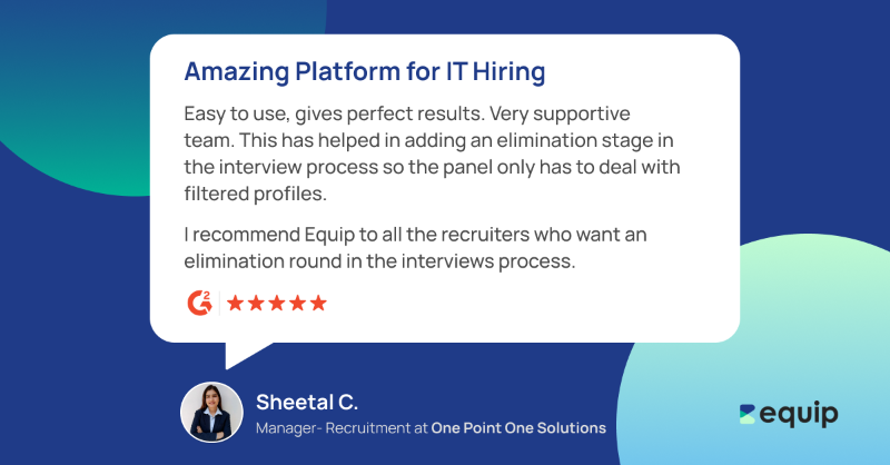 How One Point One Solutions fast-tracked Tech Hiring with Skill Tests