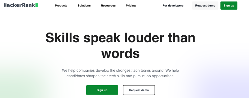 HackerRank Landing Page